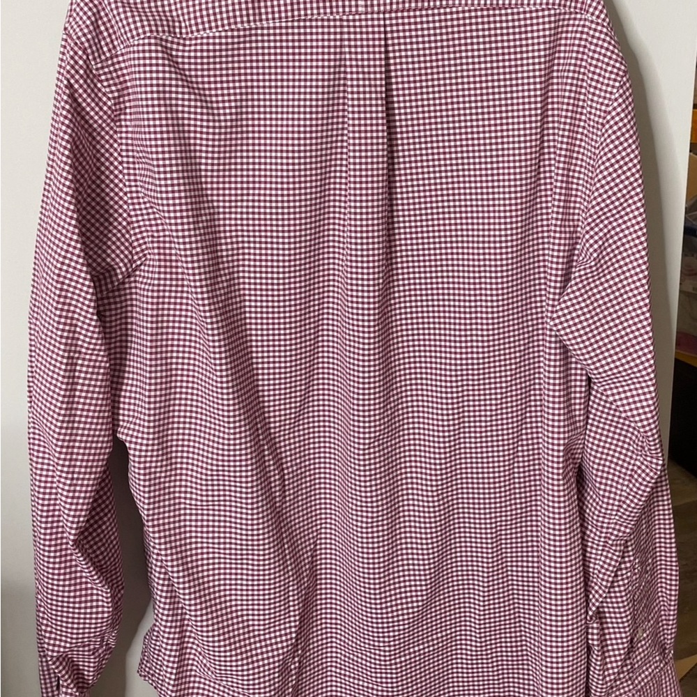 Ralph Lauren Performance Men's L/S Button Down Shirt Red White Classic Fit XL - Picture 4 of 5